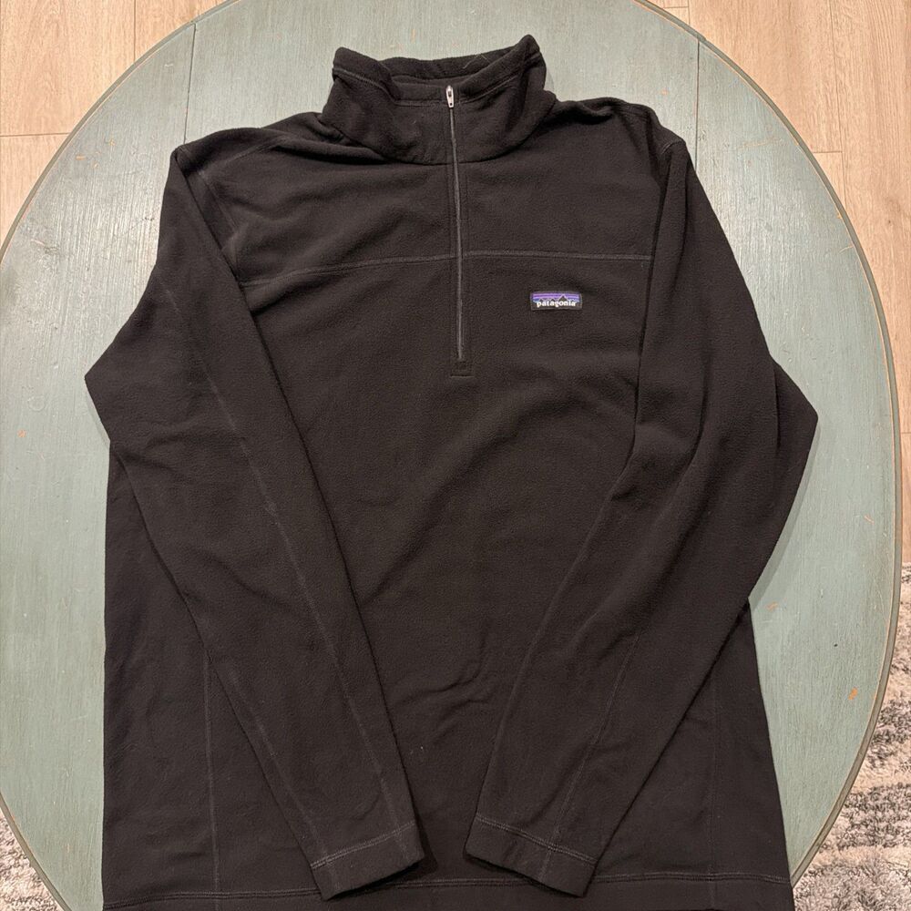 Patagonia Micro D 1/4 Zip Fleece Pullover Black Men’s XL